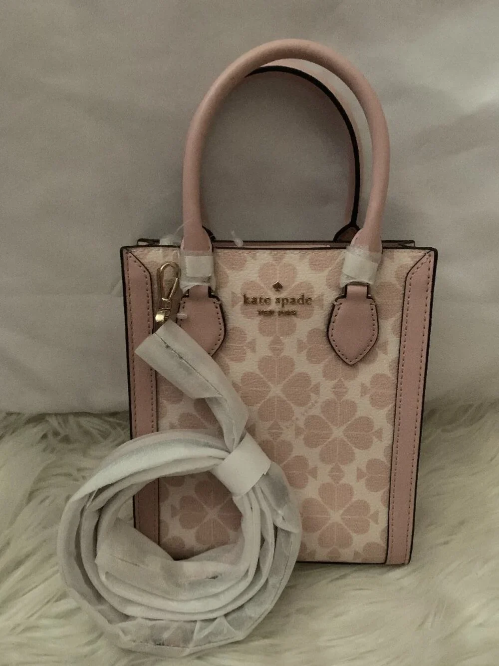 KATE SPADE Signature Spade Flower Mini Tote in Rose Smoke/Pink Multi